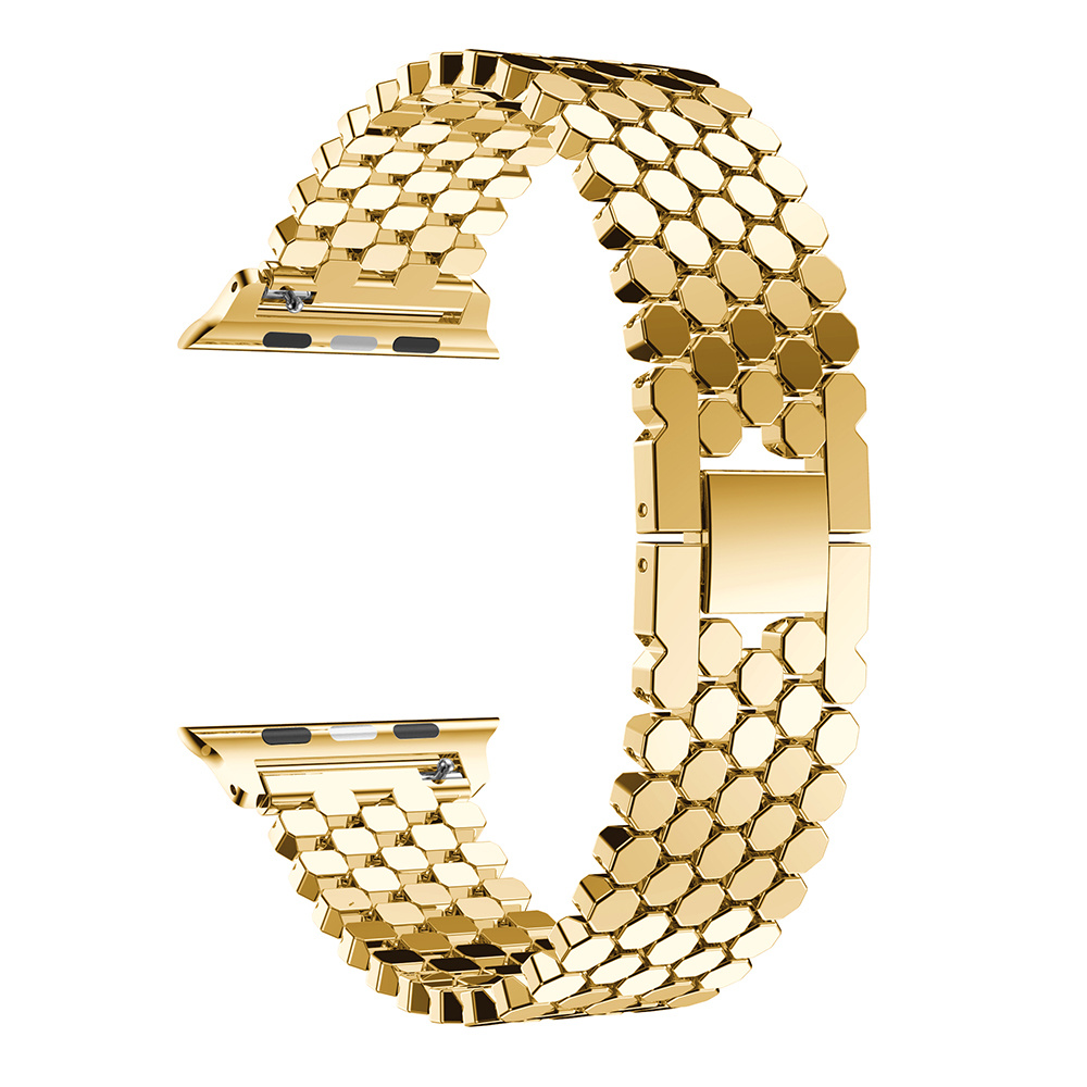 Apple Watch Fish Steel Link Strap - Gold