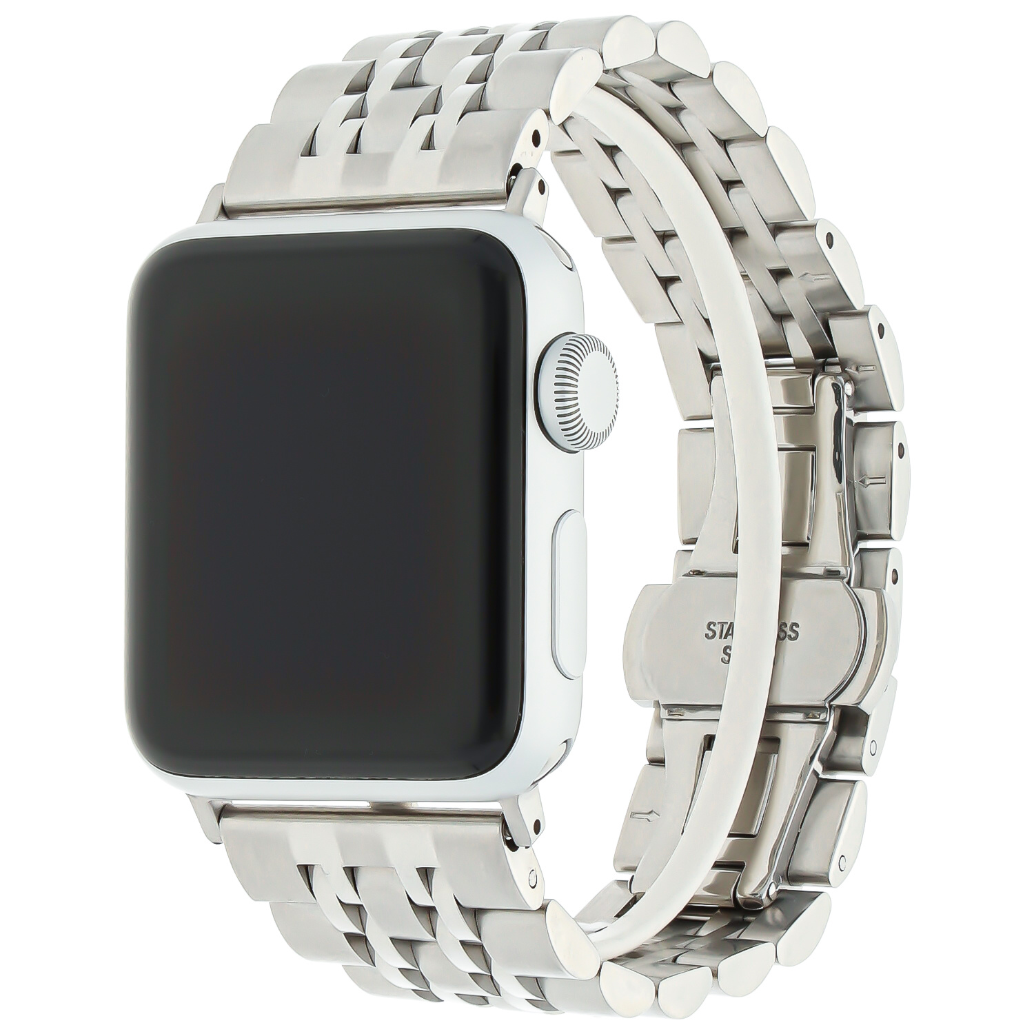 Apple Watch Steel Stainless Steel Link Strap - Silver