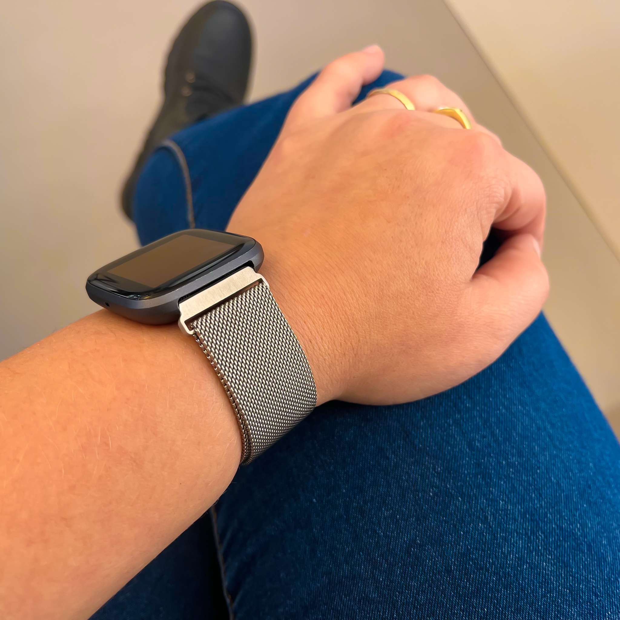 Fitbit Versa Milanese Strap - Silver