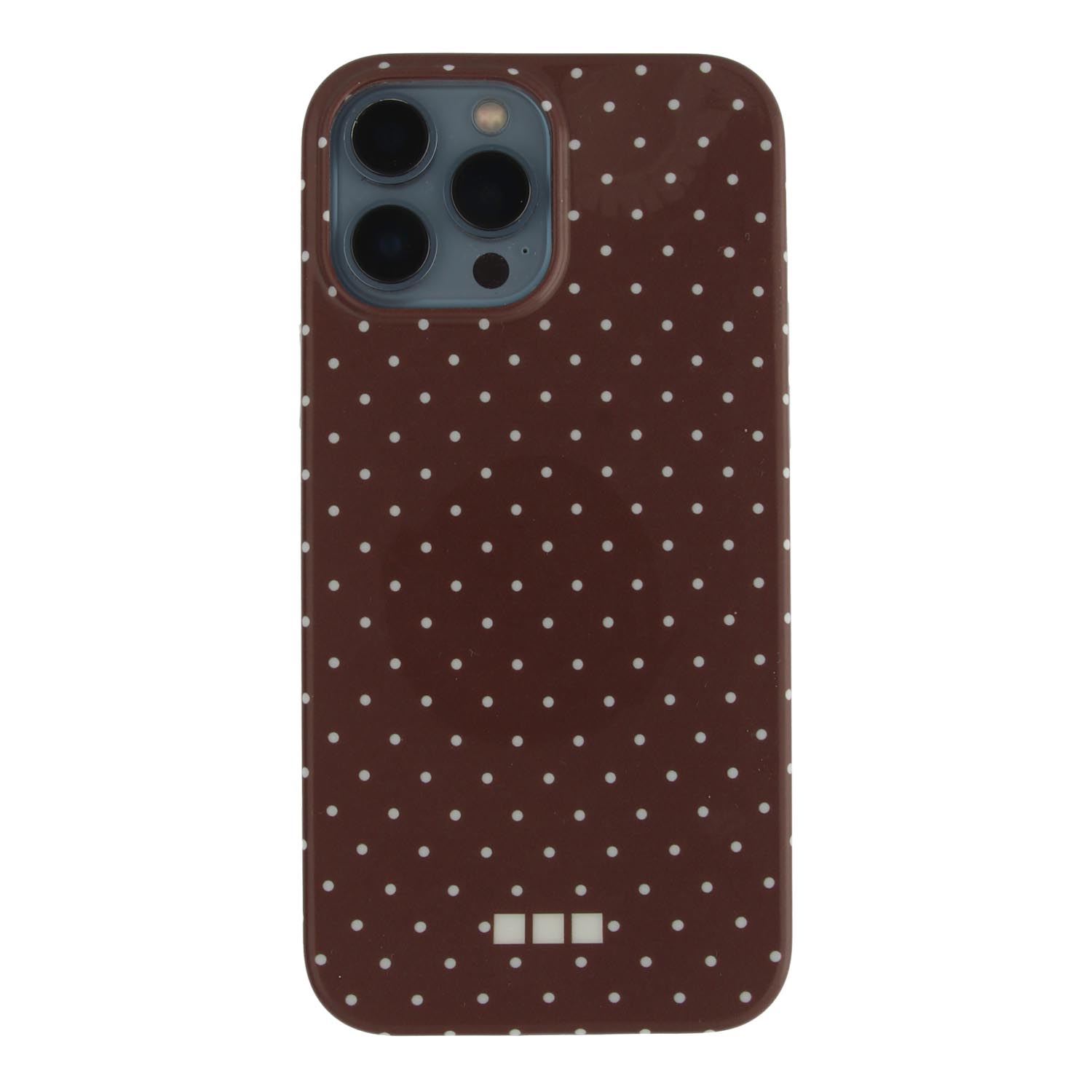 iPhone 15 case Dots - brown