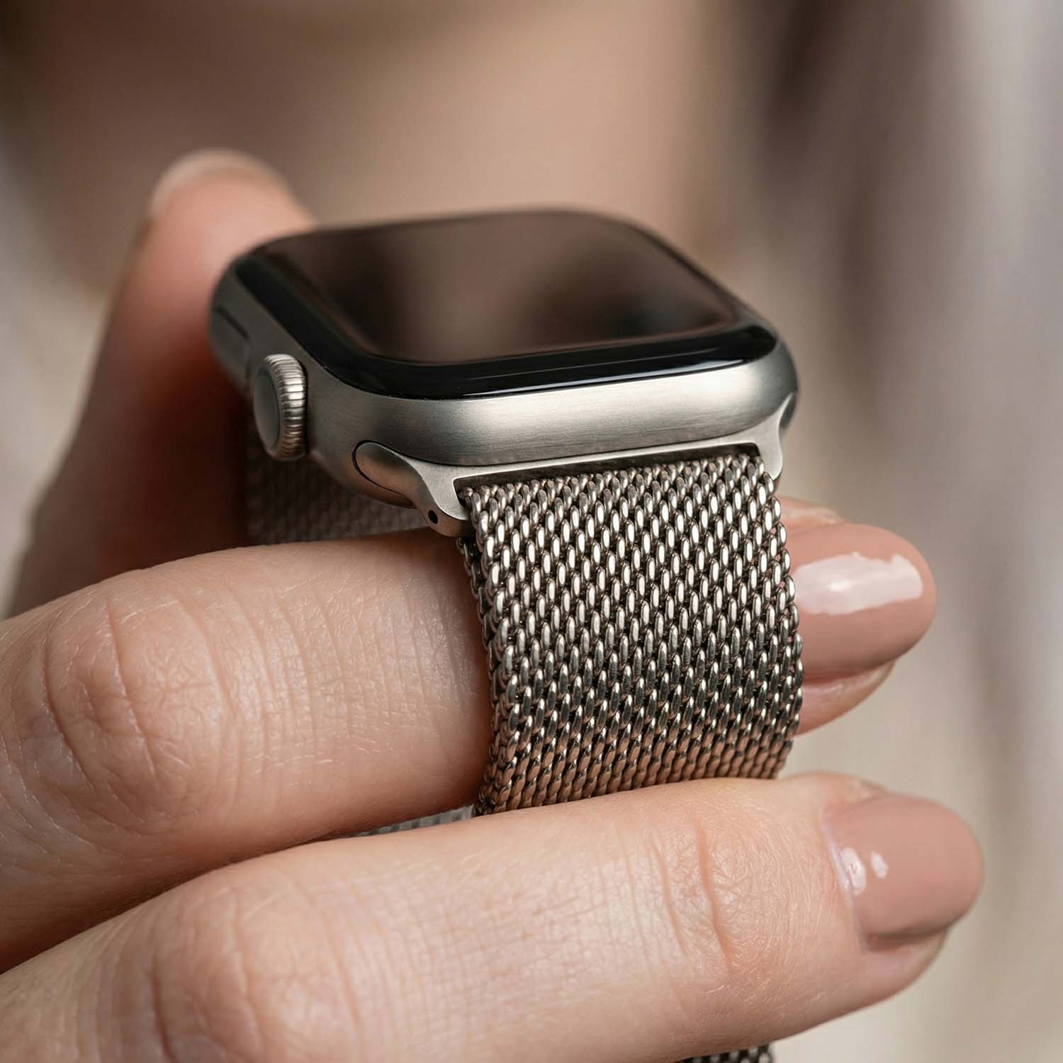 Apple Watch strap Fiore - milanese - natural