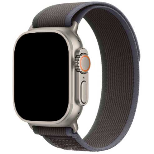 Apple Watch Nylon Trail Strap - Blue Black