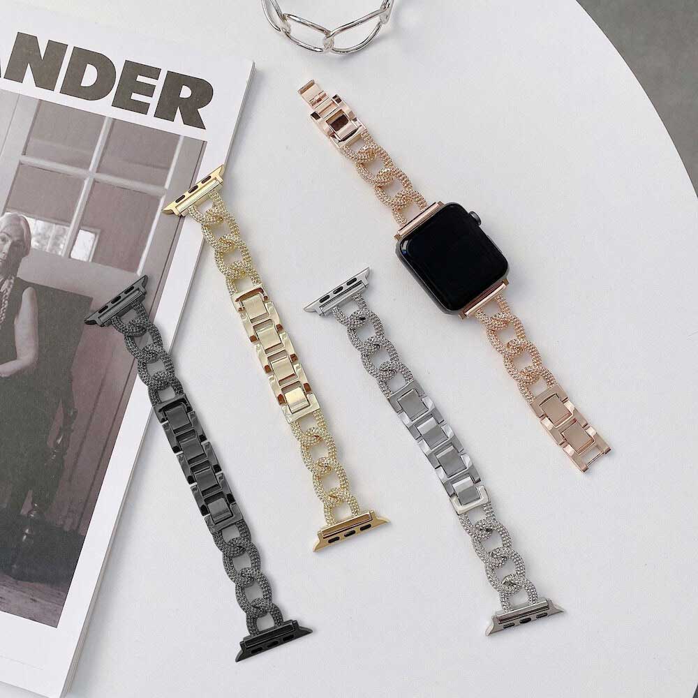  Apple Watch Steel link Chain Strap - black