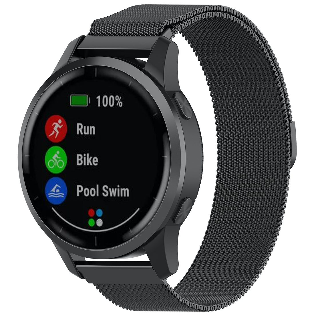 Garmin Vivoactive / Vivomove Milanese Strap - Black