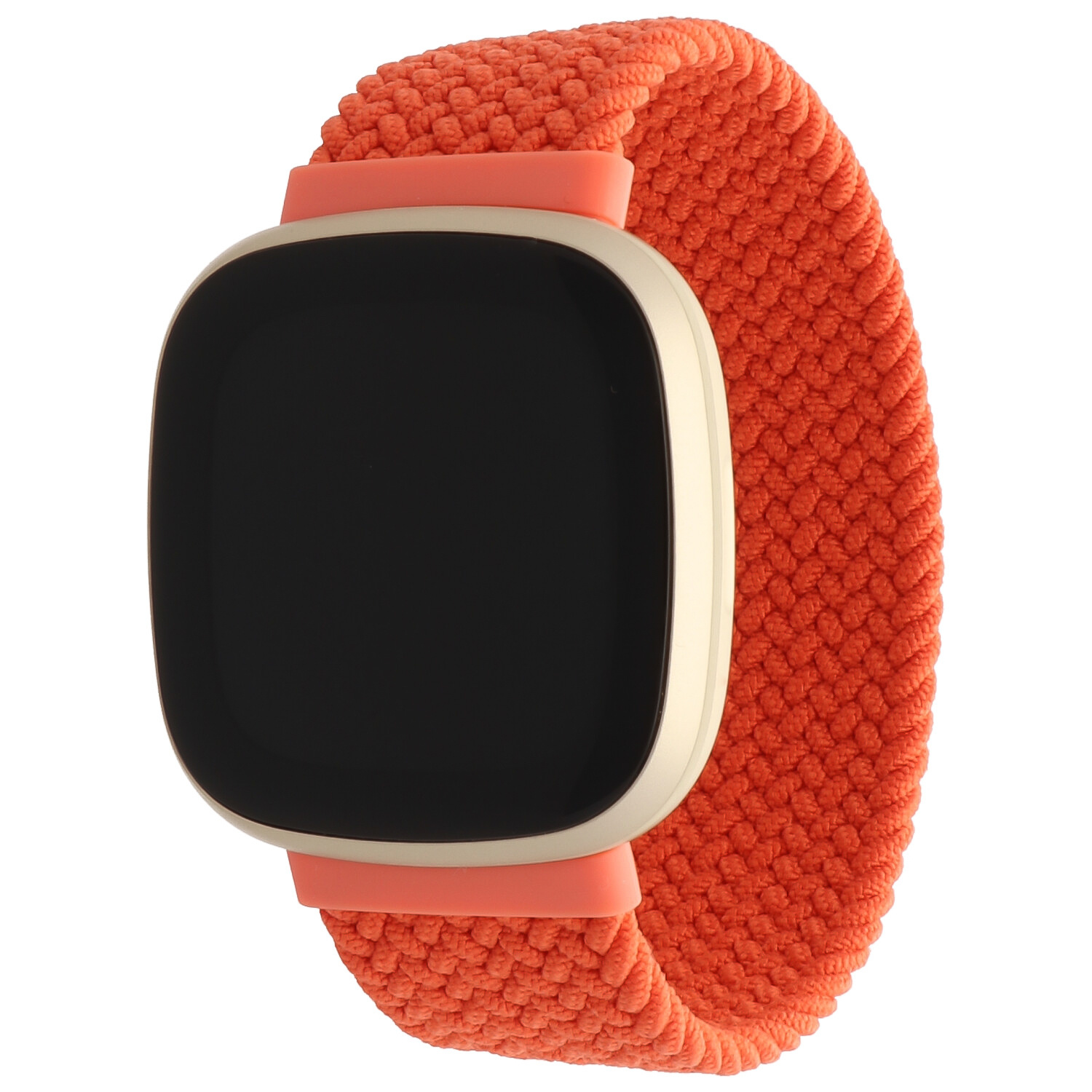 Fitbit Versa 3 / Sense Nylon Braided Solo Strap - Electric Oranjeelectric