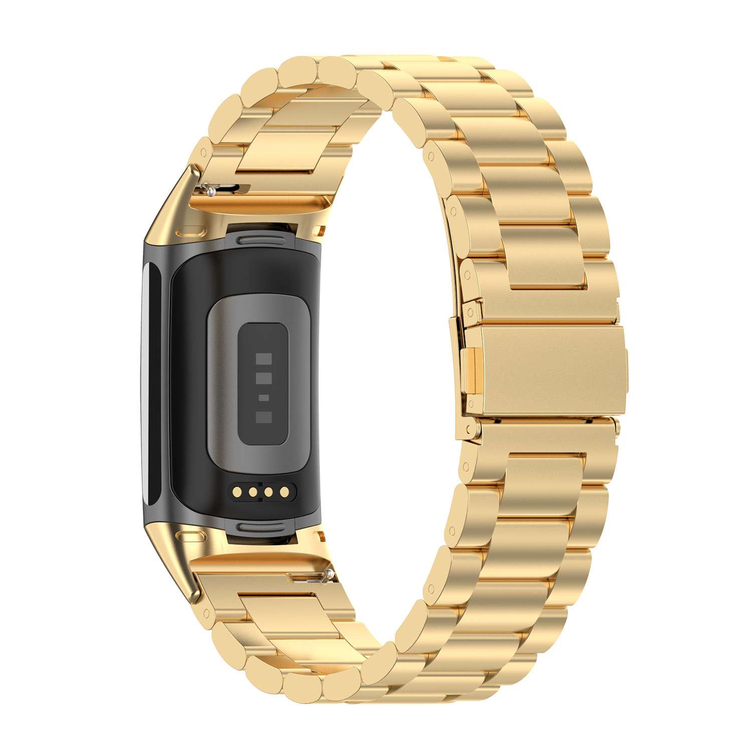 Fitbit Charge 5 Beads Steel Link Strap - Gold