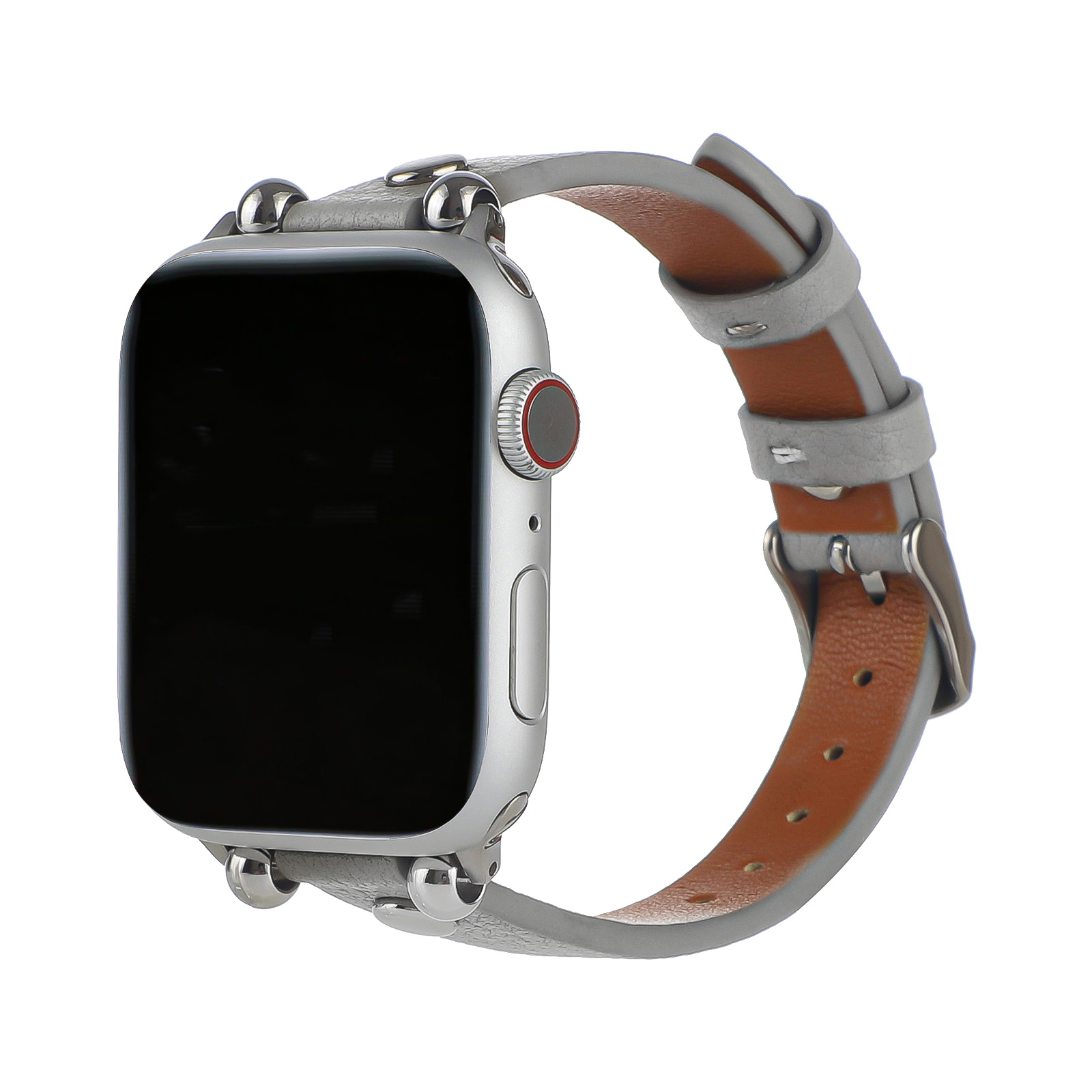 Apple Watch Leather Slim Strap - Grey