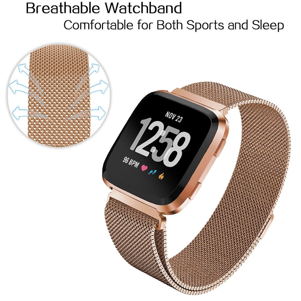 Fitbit Versa Milanese Strap - Rose Gold