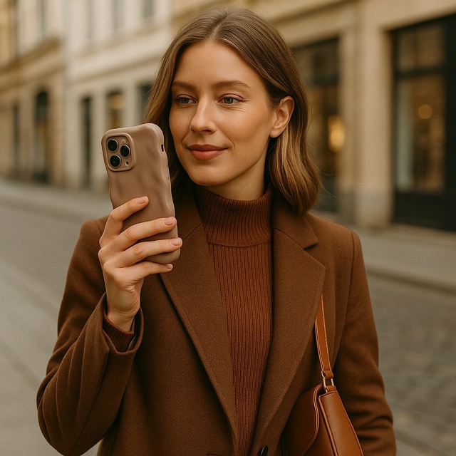 iPhone 14 Pro case Bubble - light brown