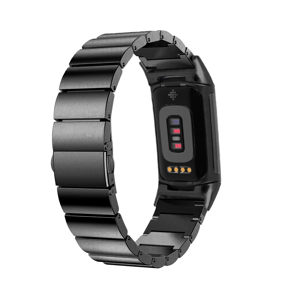 Fitbit Charge 5 Steel Link Strap - Black