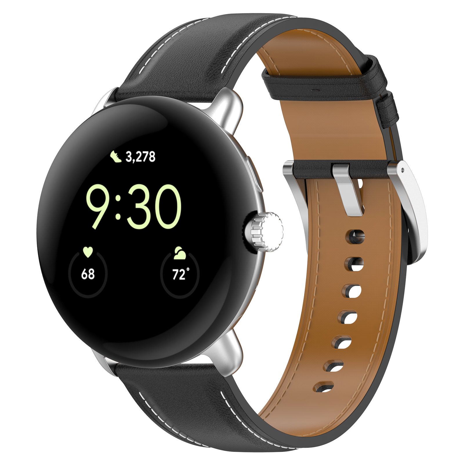 Google Pixel Watch Leather Strap - Black