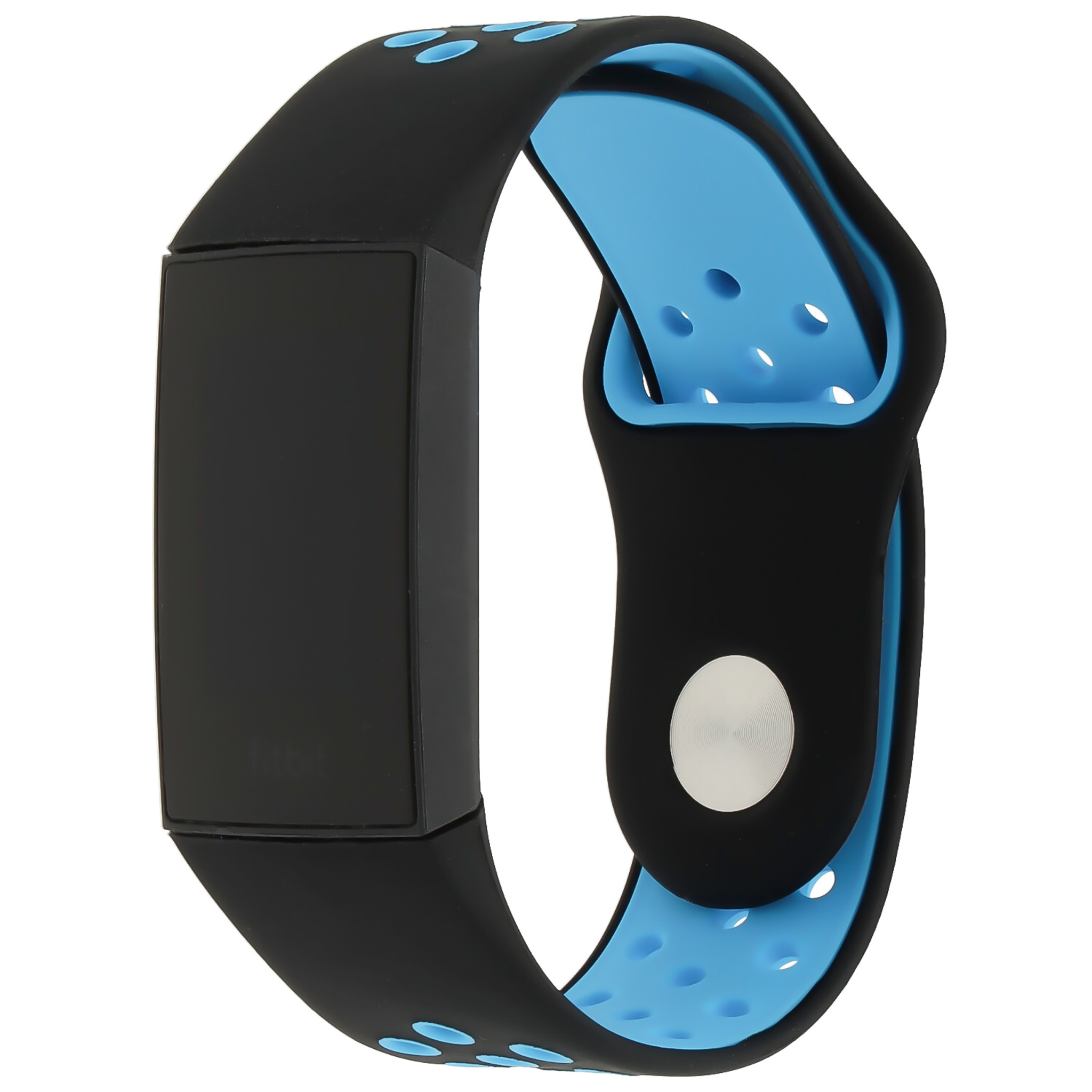 Fitbit Charge 3 &Amp; 4 Double Sport Strap - Black Blue