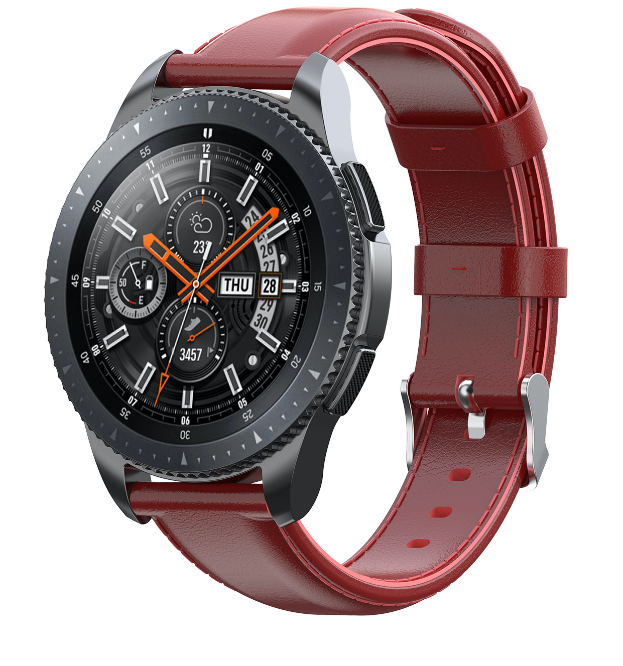 Samsung Galaxy Watch Leather Strap - Red