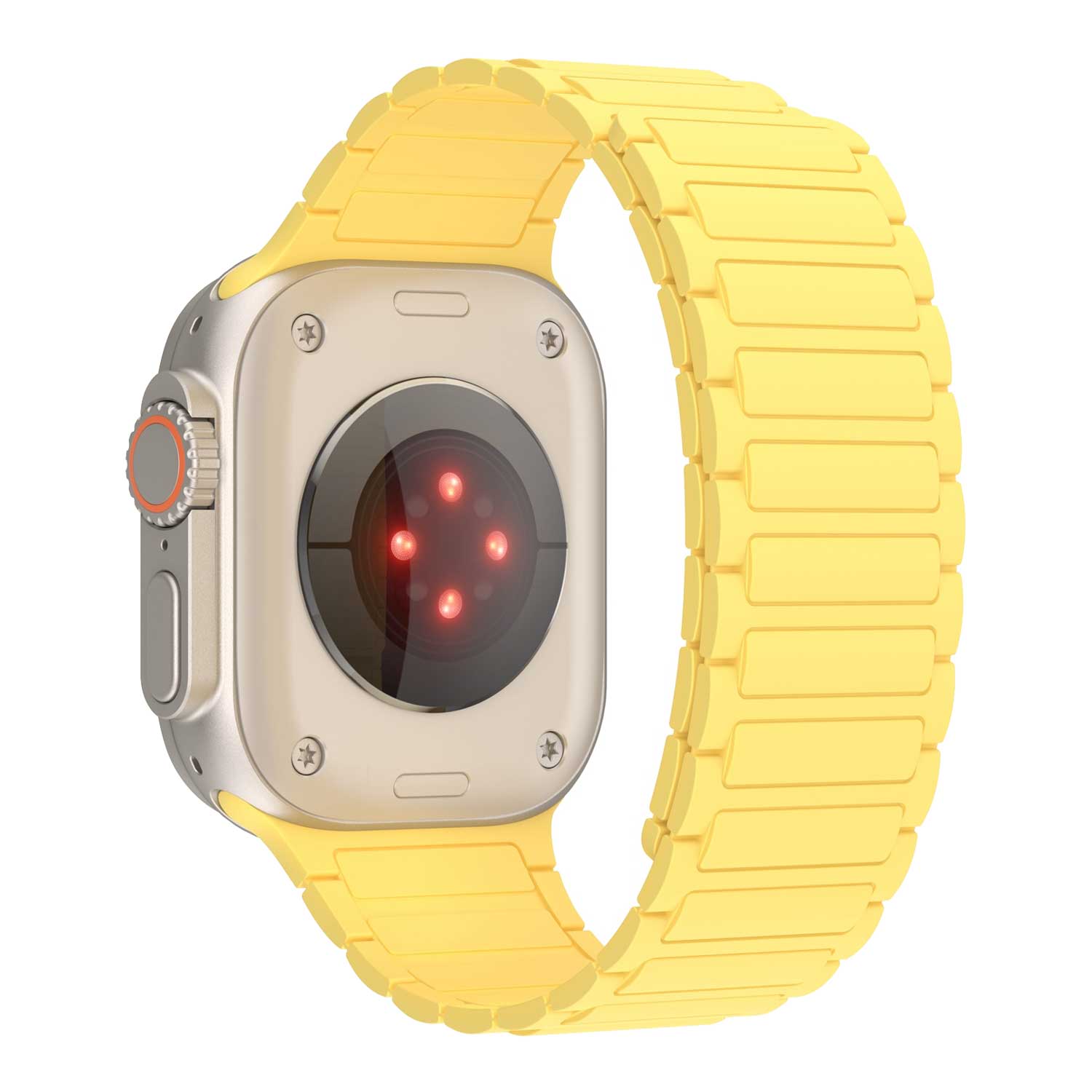 Apple Watch strap Zyro - silicone - yellow
