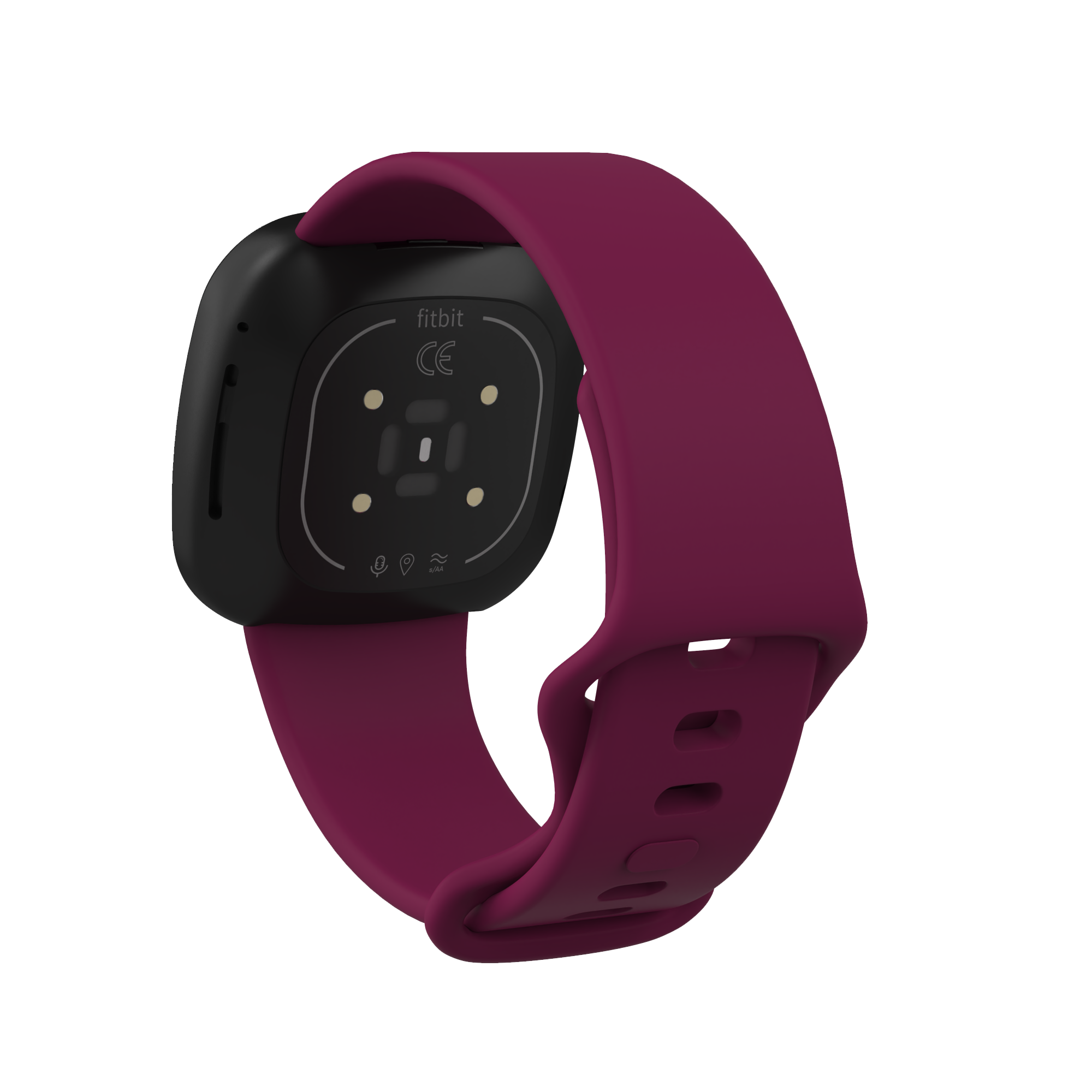 Fitbit Versa 3 / Sense Sport Strap - Wine Red