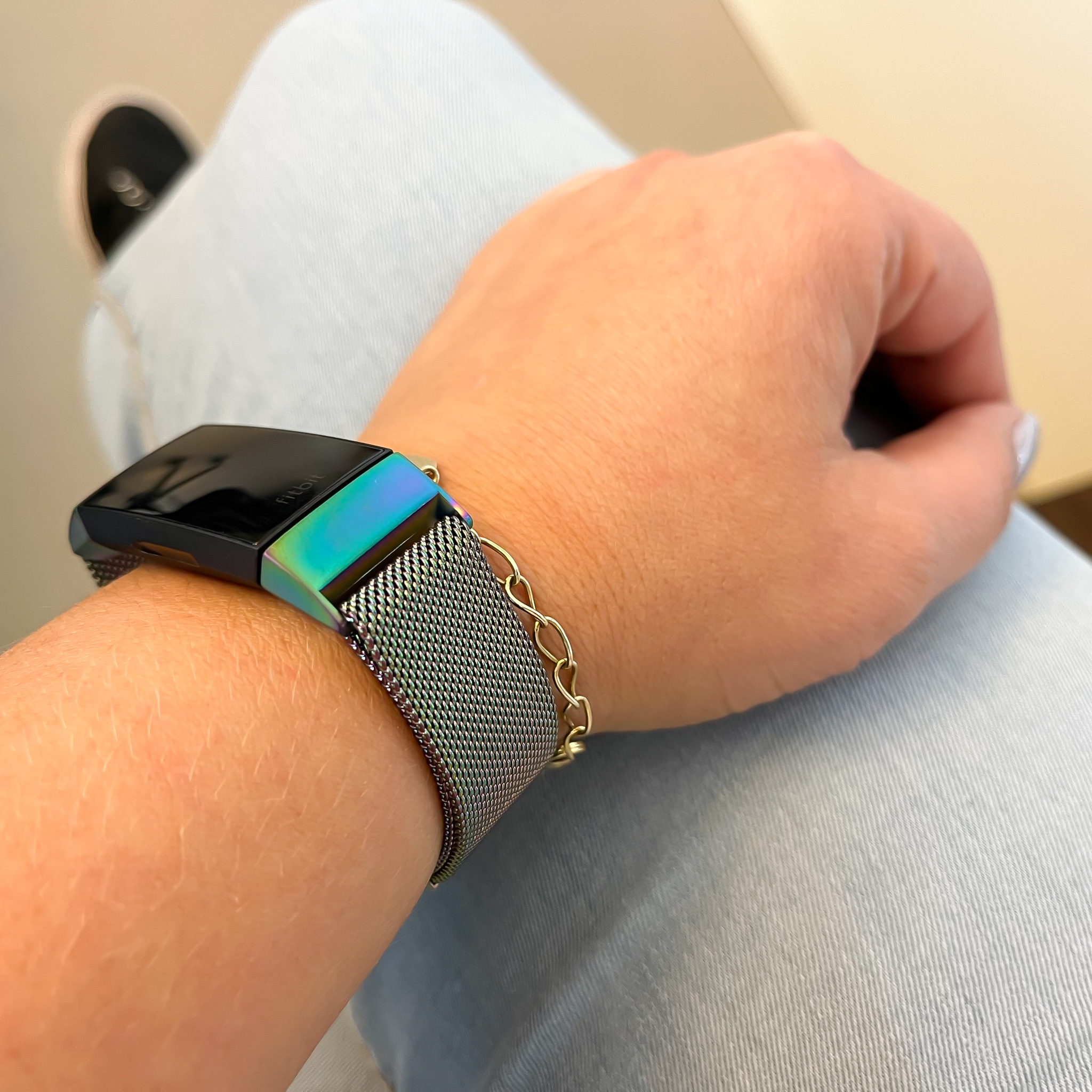 Fitbit Charge 3 &Amp; 4 Milanese Strap - Colourful