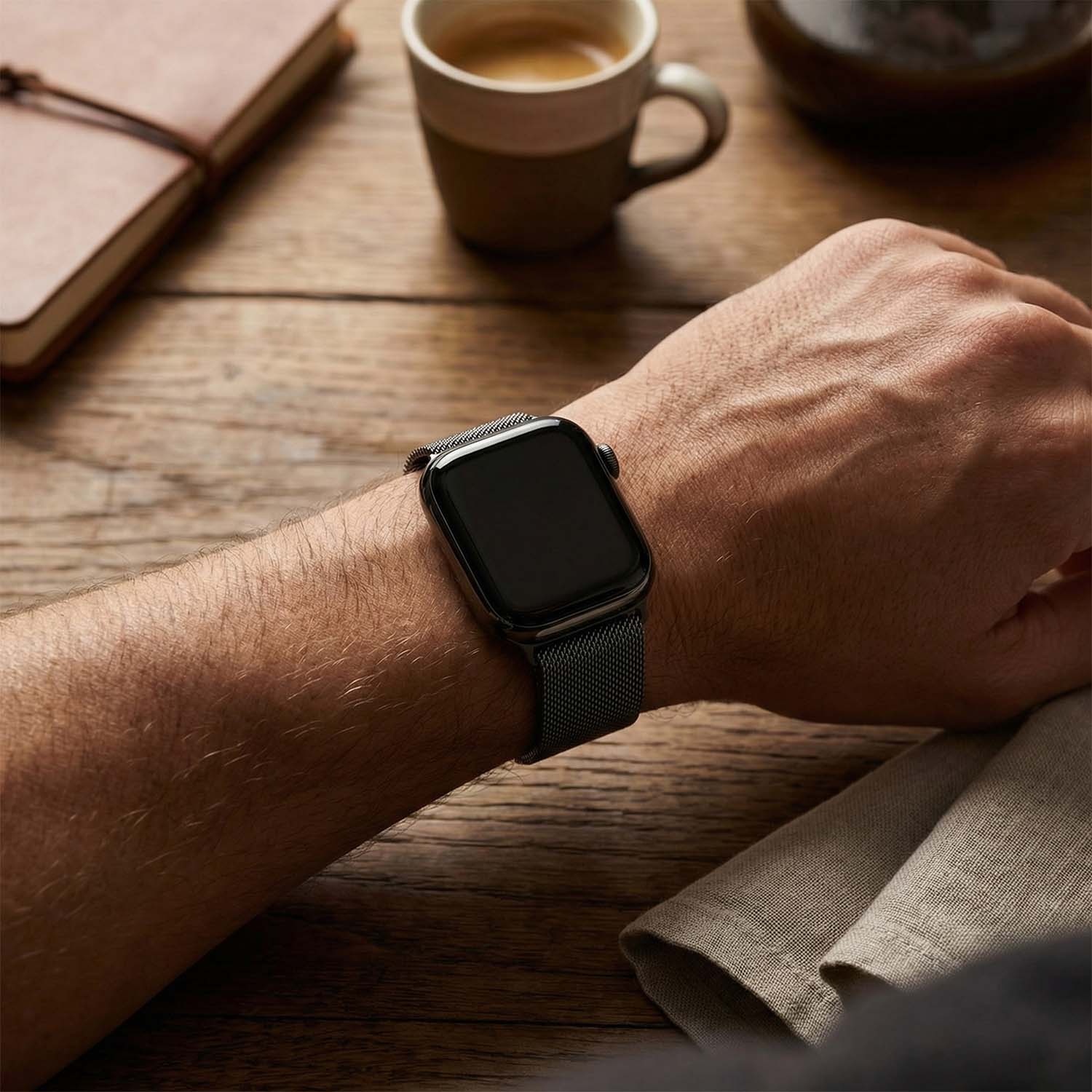 Apple Watch strap Fiore - milanese - slate