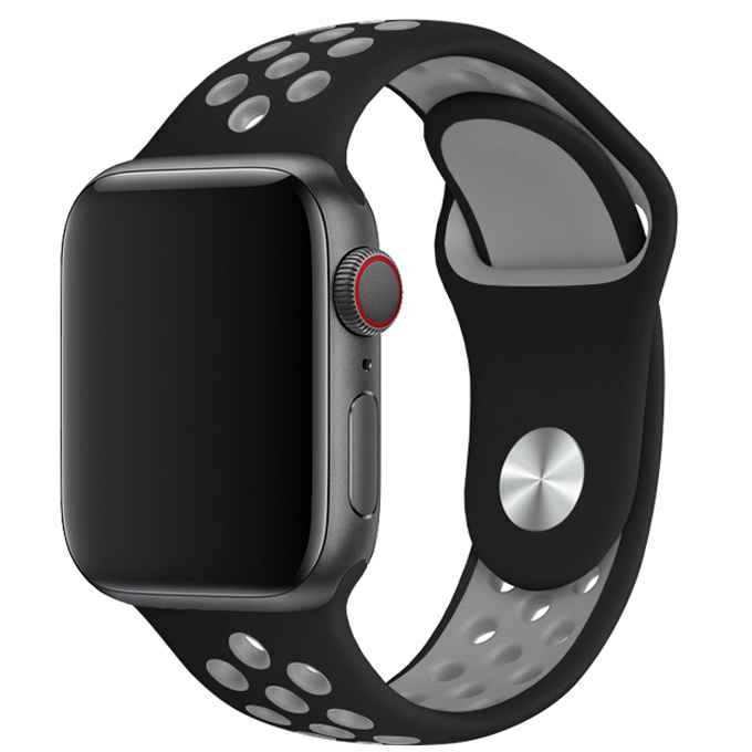 Apple Watch Double Sport Strap - Black Grey