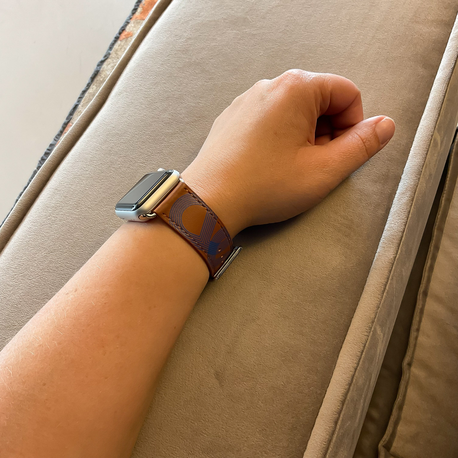 Apple Watch Leather Sing Tour - Brown Blue