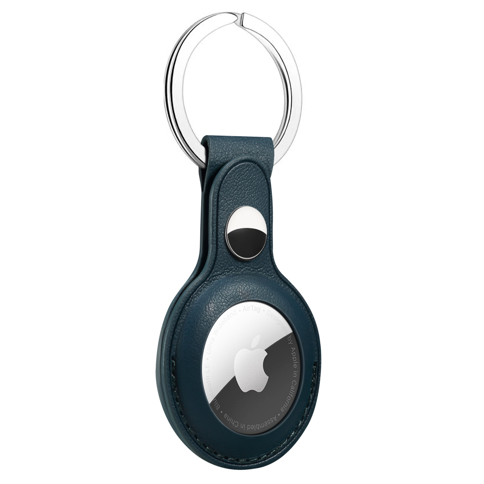 Airtag Leather Key Ring - Green