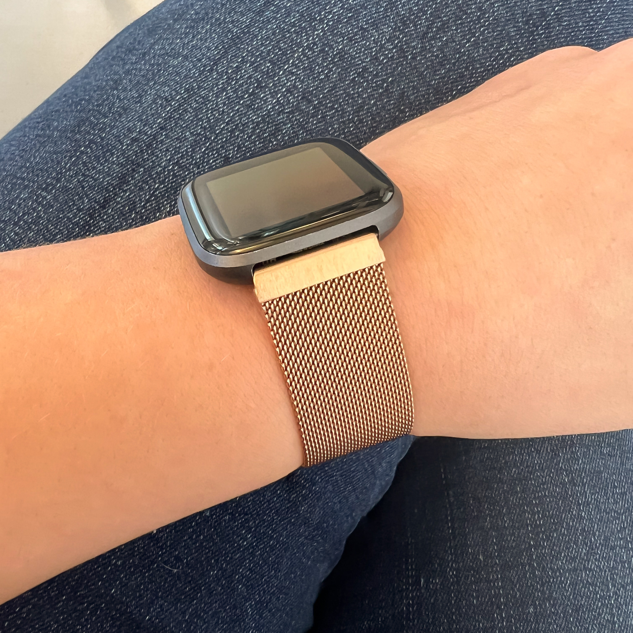 Fitbit Versa Milanese Strap - Rose Gold