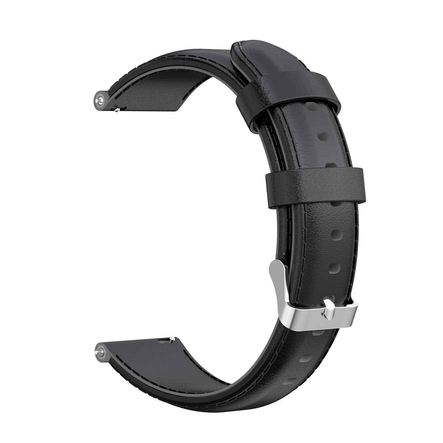 Garmin Vivoactive / Vivomove Leather Strap - Black