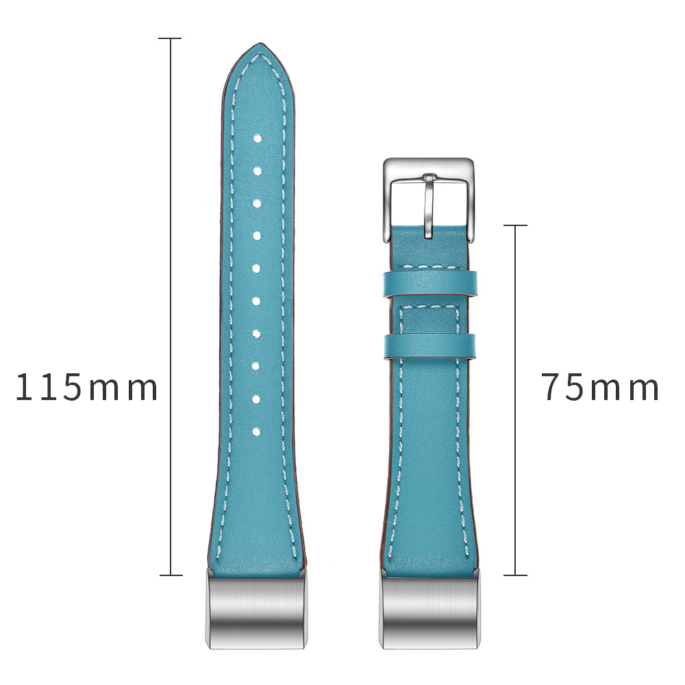 Fitbit Charge 2 Premium Leather Strap - Light Blue