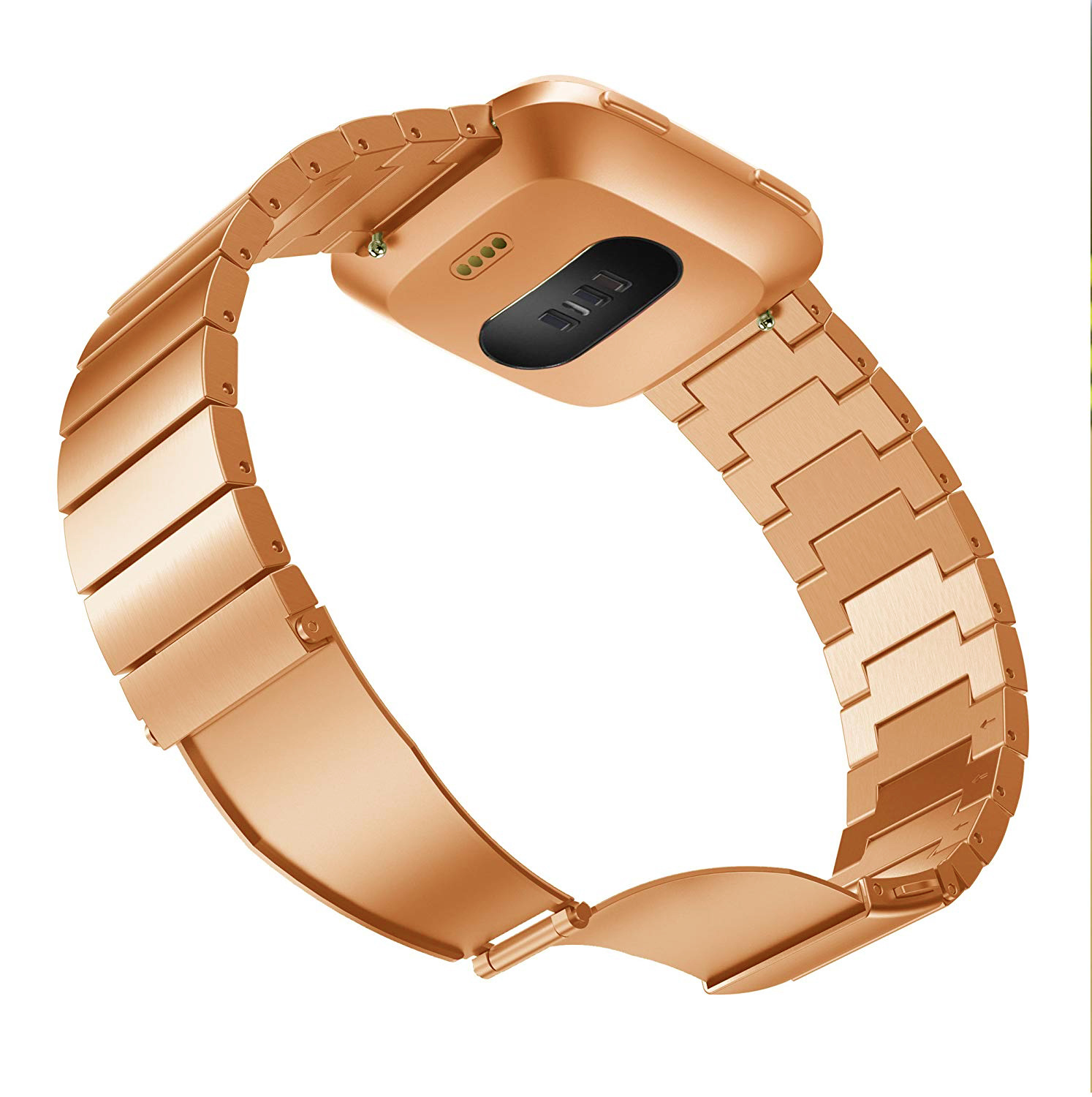 Fitbit Versa Steel Link Strap - Rose Gold