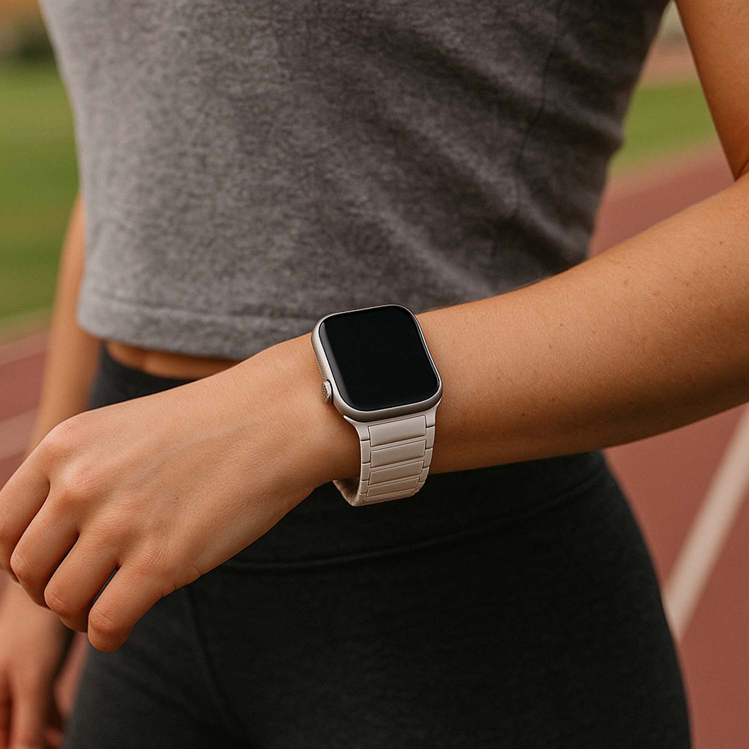 Apple Watch strap Zyro - silicone - starlight