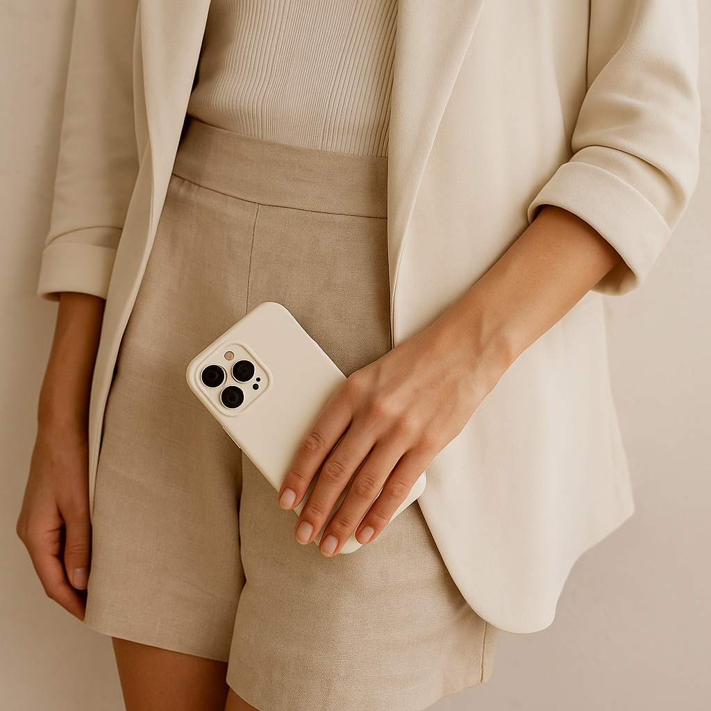 iPhone 15 Plus case Coloree - silicone - starlight