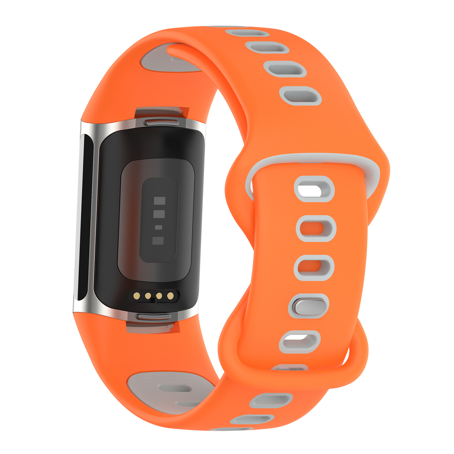 Fitbit Charge 5 Double Sport Strap - Orange Grey