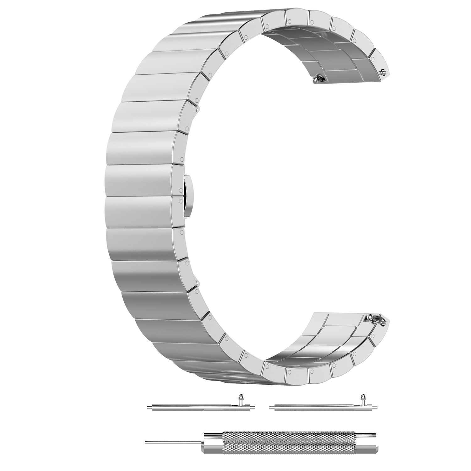 Polar Vantage M / Grit X Steel Link Strap - Silver