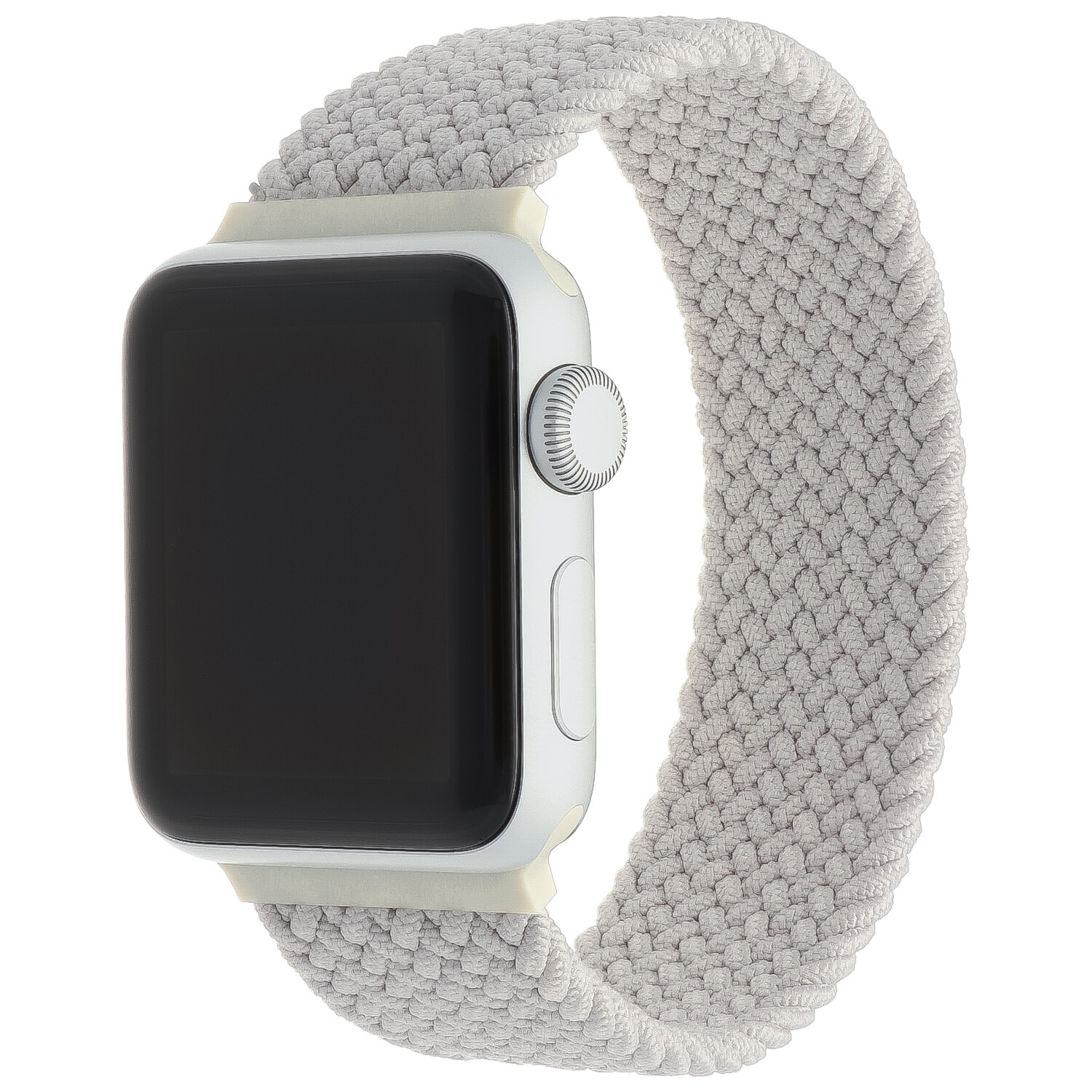 Apple Watch Nylon Braided Solo Loop Strap - Light Grey