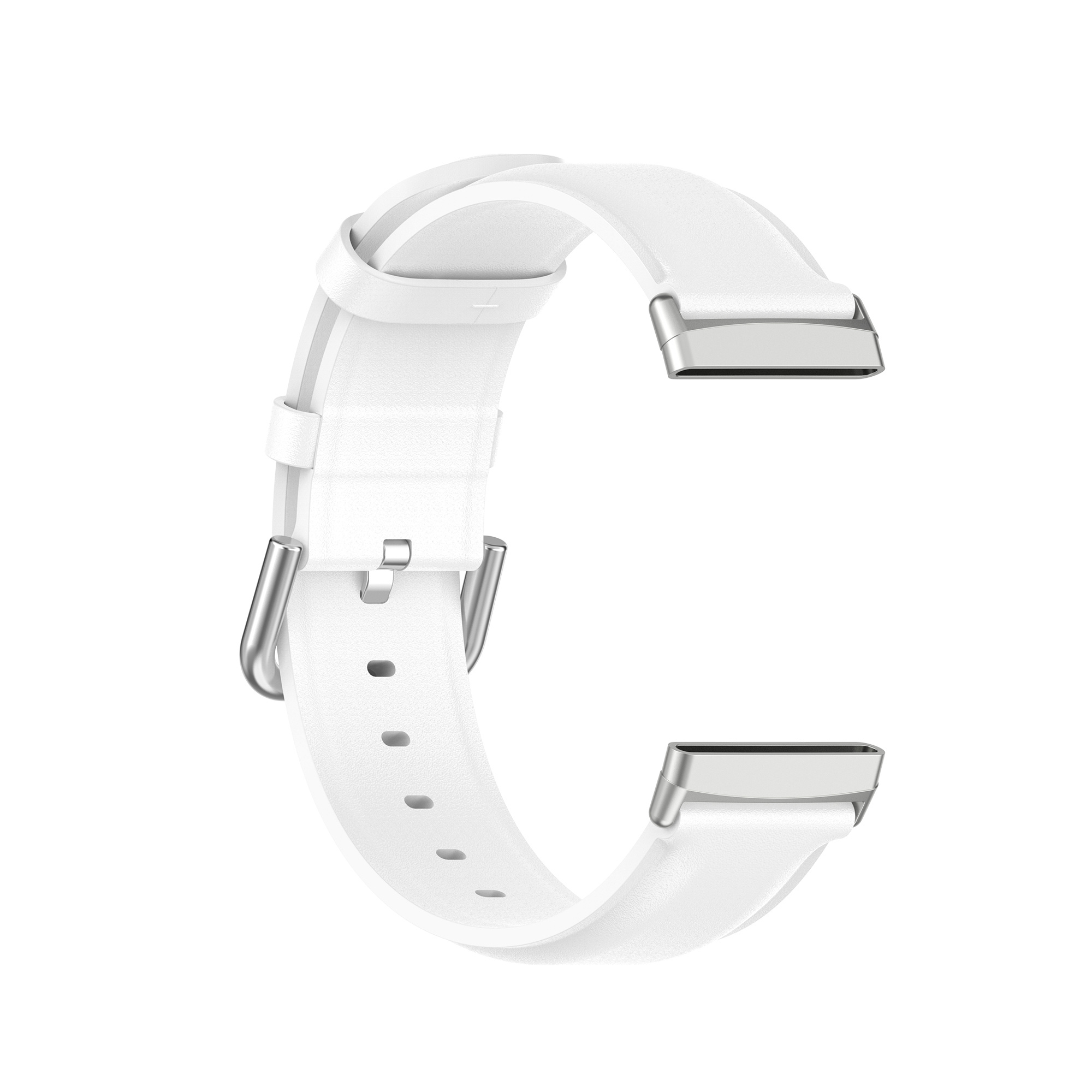 Fitbit Versa 3 / Sense Leather Strap - White