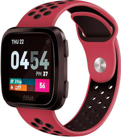 Fitbit Versa Double Sport Strap - Red Black