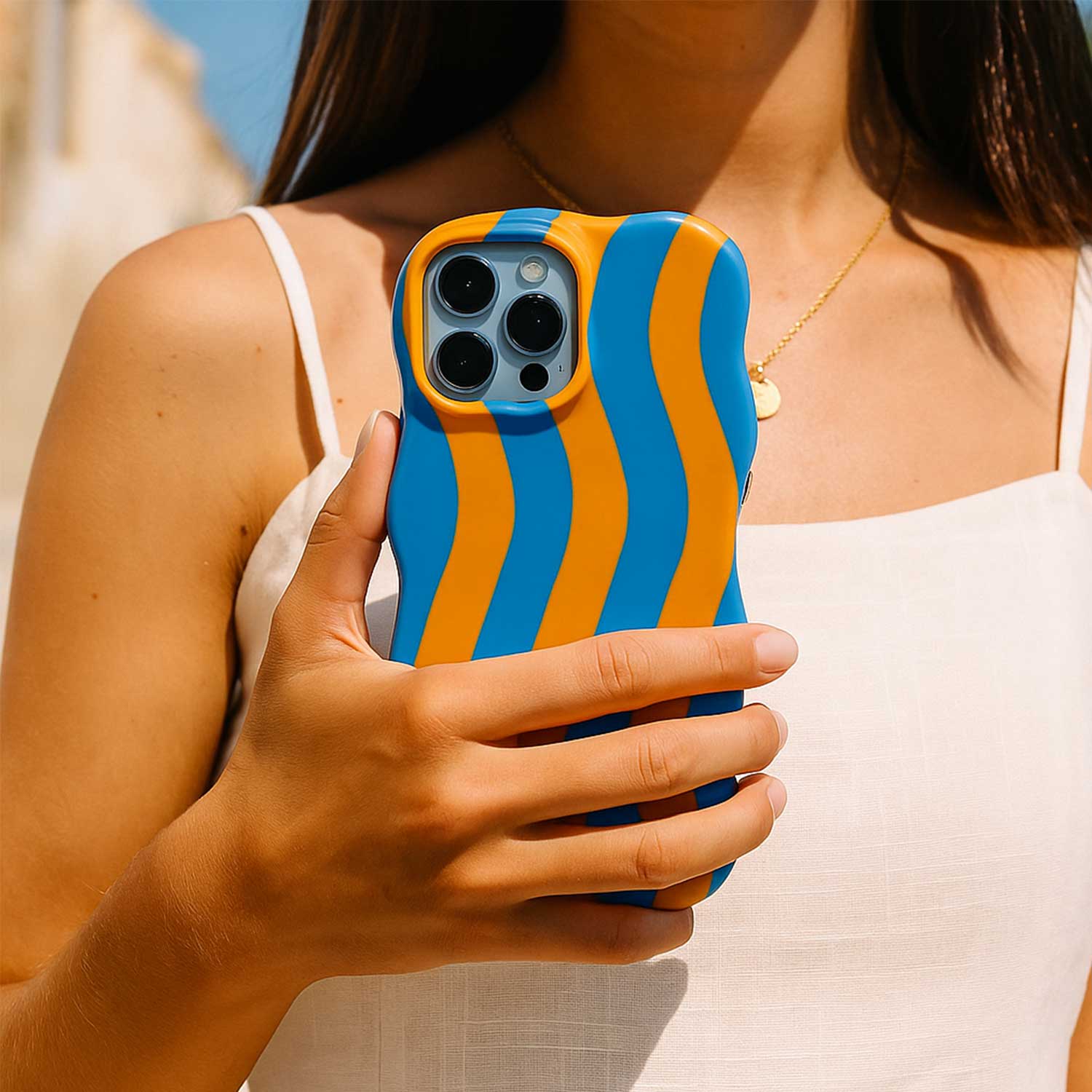 iPhone 15 case Candy - blue orange