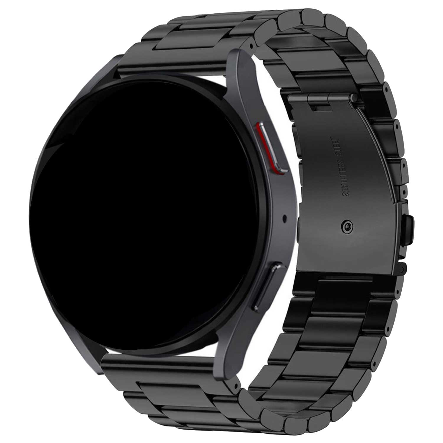 Samsung Galaxy Watch 6 Classic Beaded Steel Link Strap - Black