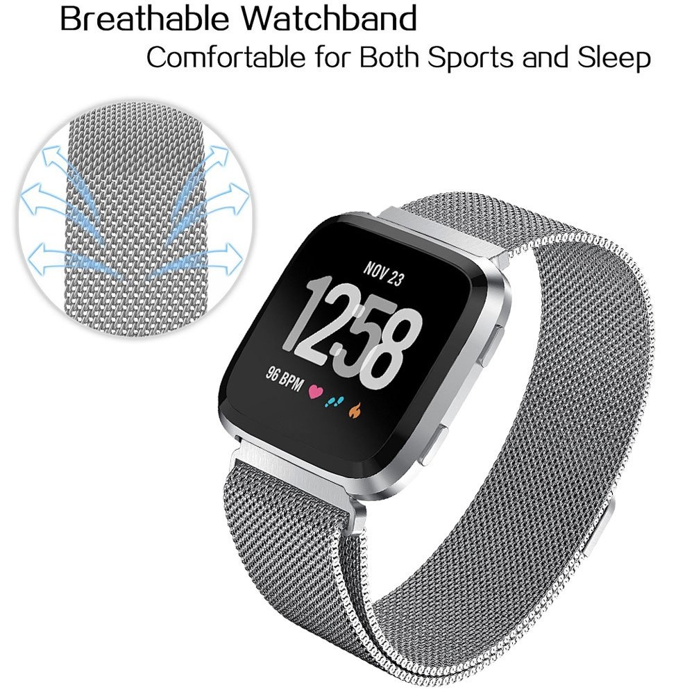 Fitbit Versa Milanese Strap - Silver