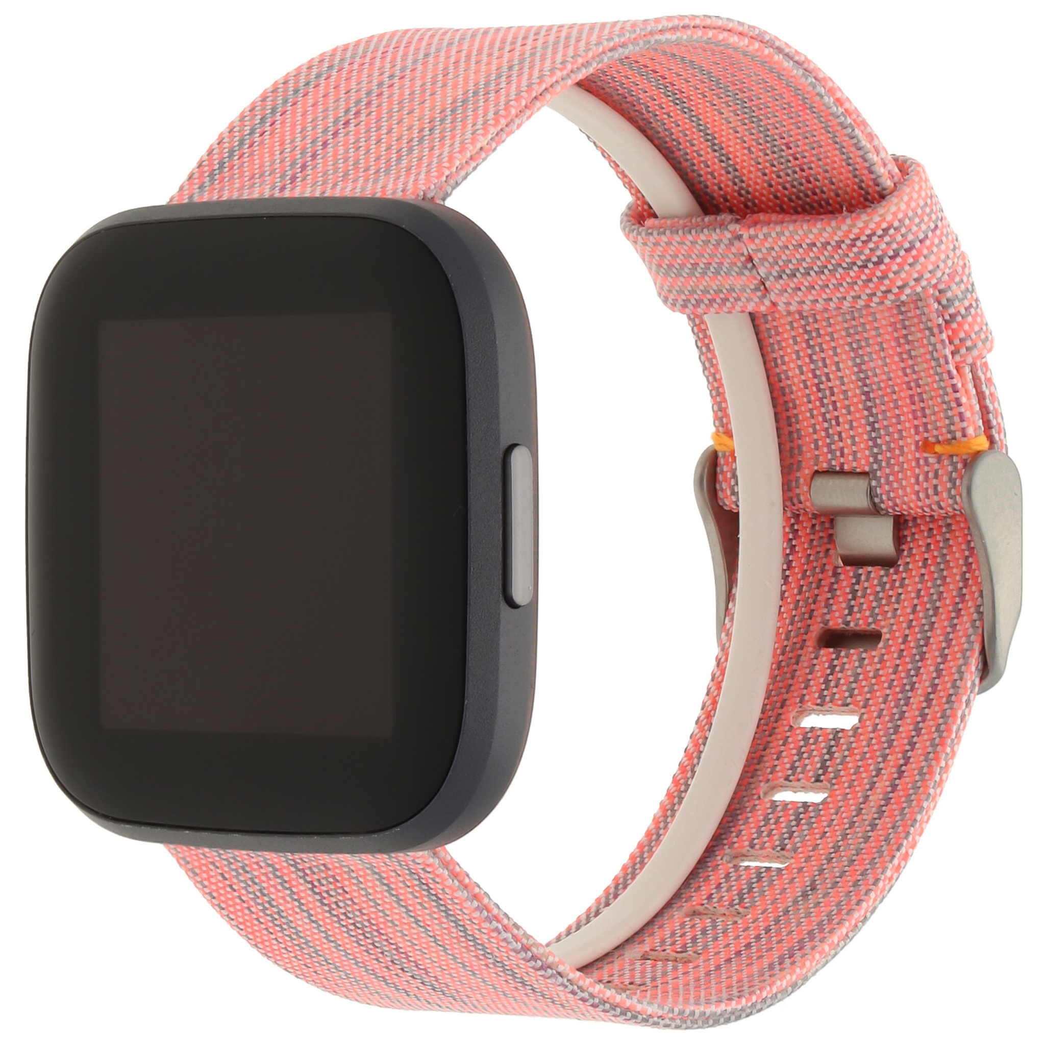 Fitbit Versa Nylon Buckle Strap - Orange Striped