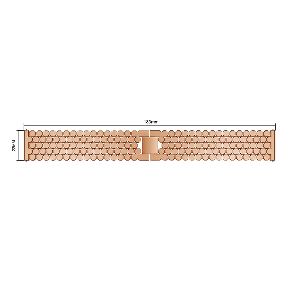 Huawei Gt Fish Steel Link Strap - Rose Gold