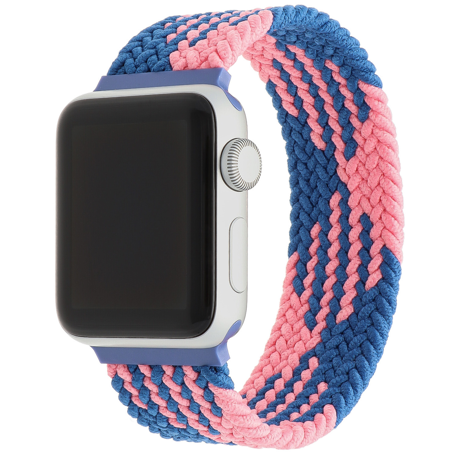 Apple Watch Nylon Braided Solo Loop Strap - Pink Blue
