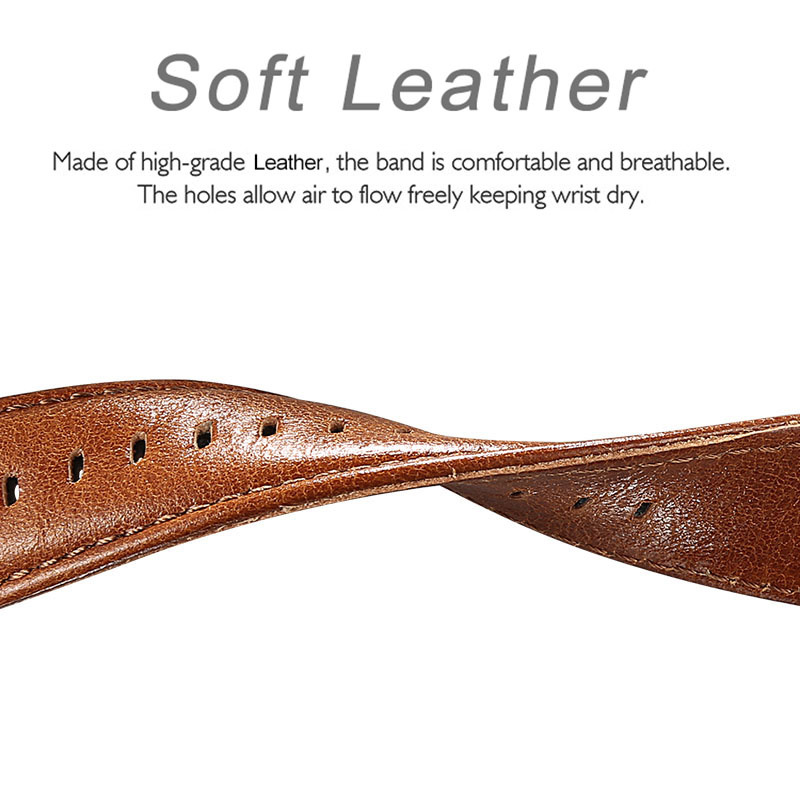 Huawei Watch Gt Genuine Leather Strap - Light Brown