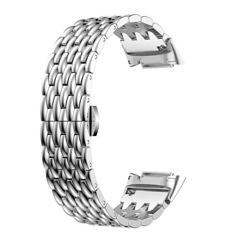 Fitbit Charge 5 Dragon Steel Link Strap - Silver
