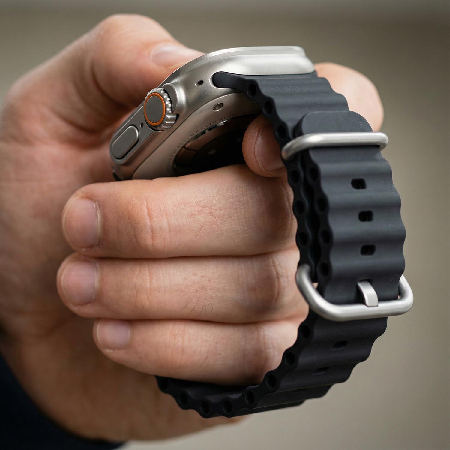 Apple-Watch-bandje-Ocean-siliconen-zwart- 7440850084059-123watches-close-up