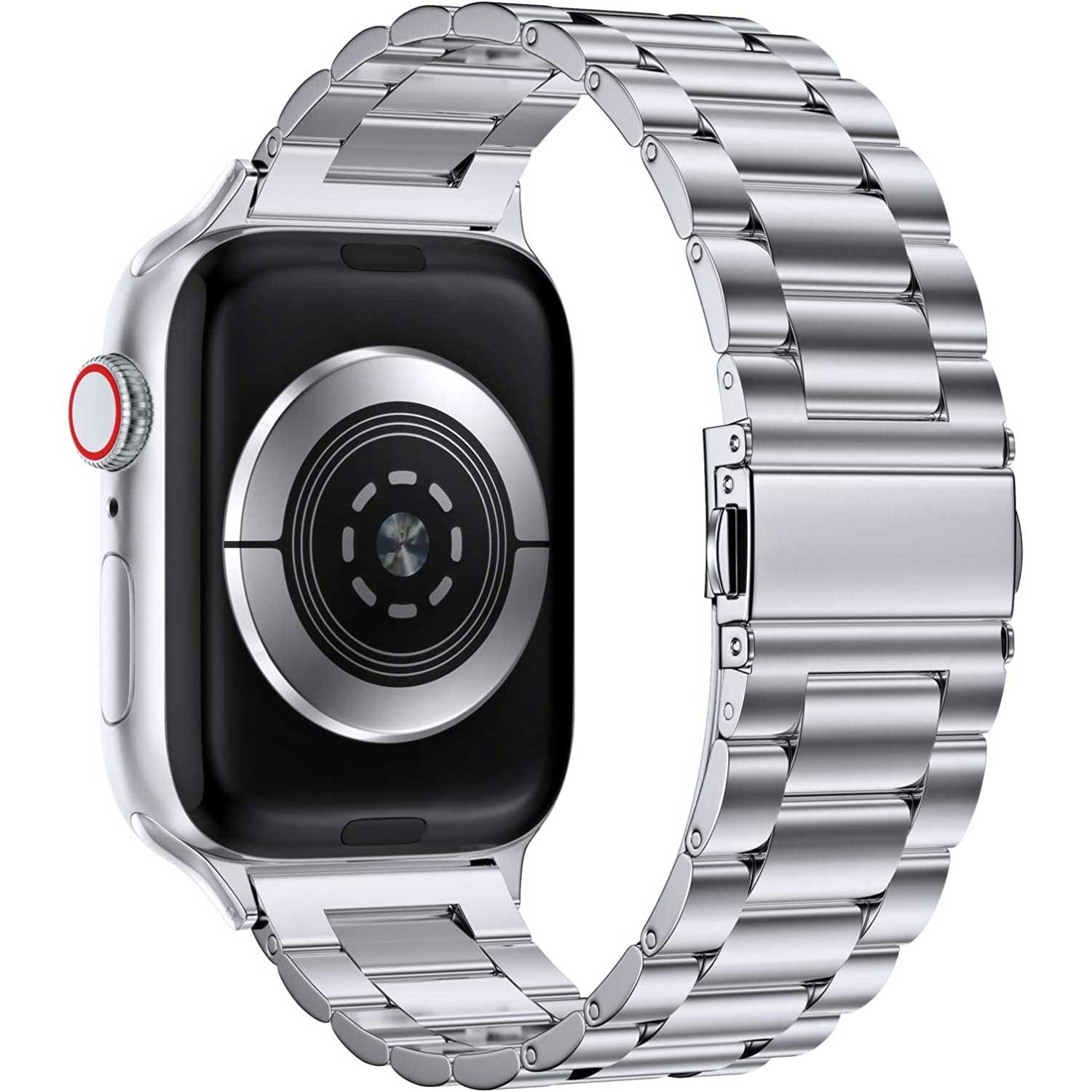Apple Watch Beads Steel Link Strap - Silver