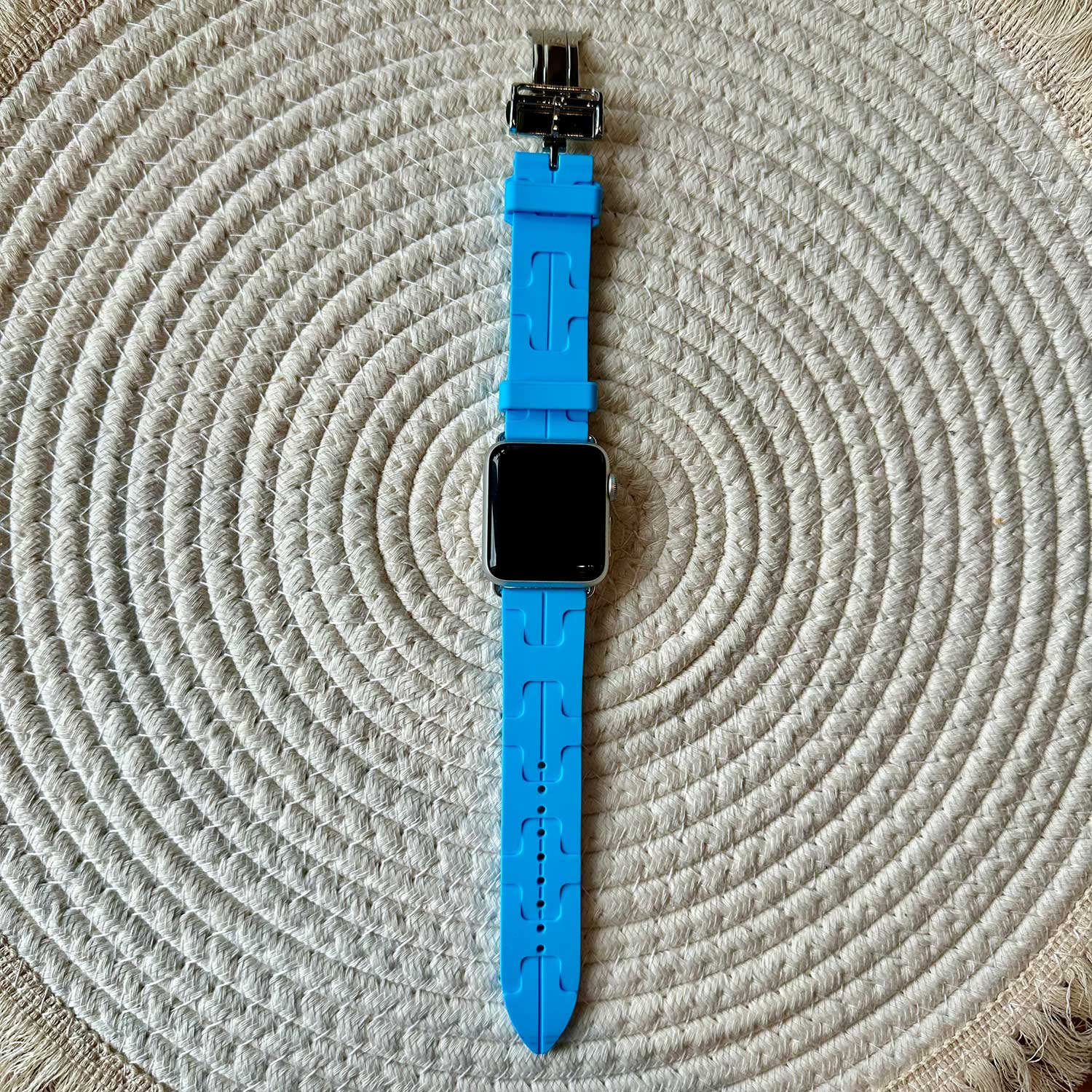 Apple Watch Sport HermèS Kilim Single Tour - Bleu Céleste