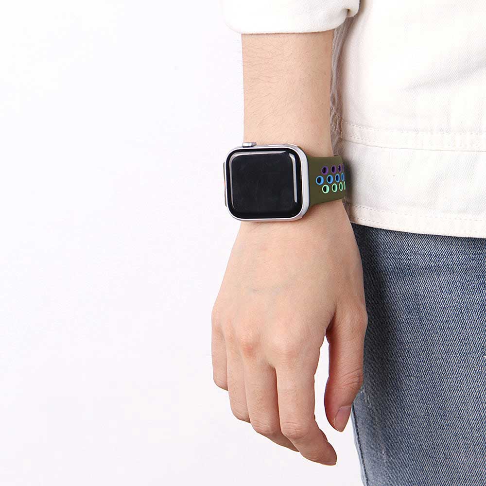 Apple Watch Double Sport Strap - Colourful Green Apple Watch Double Sport Strap - Colourful Green