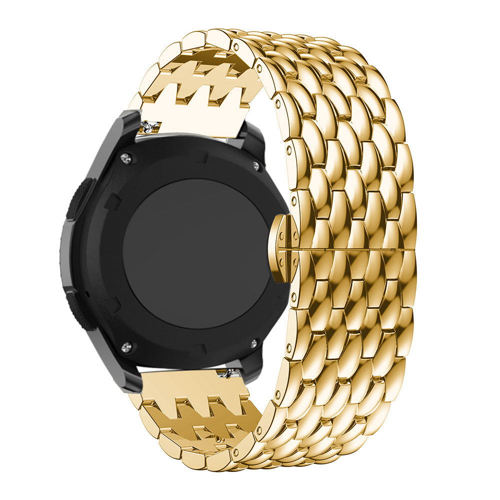 Samsung Galaxy Watch Dragon Steel Link Strap - Gold