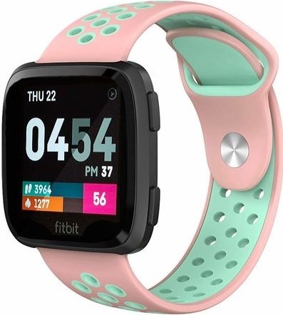 Fitbit Versa Double Sport Strap - Pink Light Blue