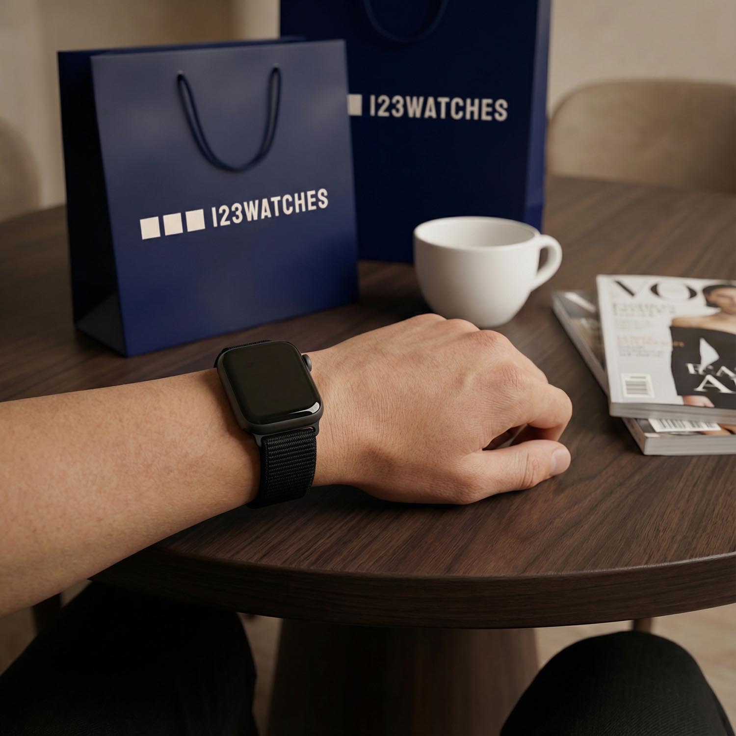 Apple Watch Nylon Sport Loop Strap - Dark Black